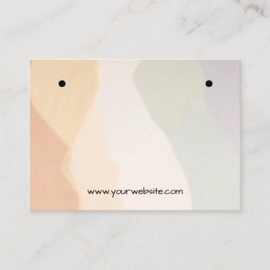 調和のとれたアースカラーイヤリング表示カード 名刺 (正面)