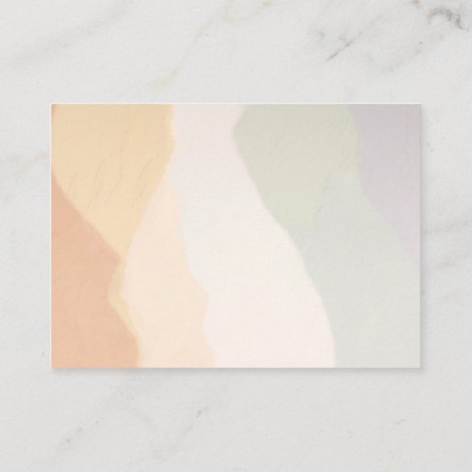 調和のとれたアースカラーイヤリング表示カード 名刺 (裏面)