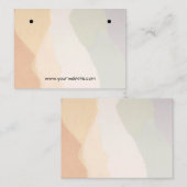 調和のとれたアースカラーイヤリング表示カード 名刺 (正面/裏面)