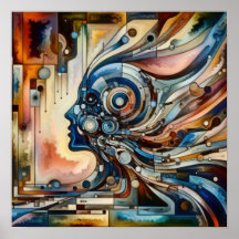 調和のとれたパラドックス – 抽象芸術女性アート