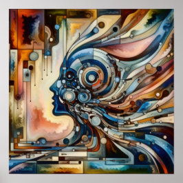 調和のとれたパラドックス – 抽象芸術女性アート ポスター