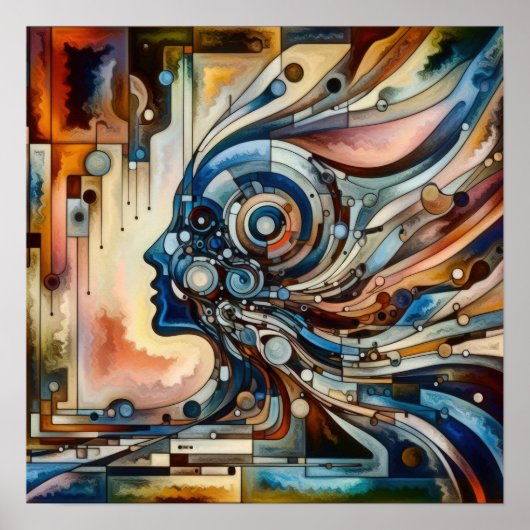 調和のとれたパラドックス – 抽象芸術女性アート ポスター (正面)