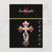 調和のとれたブレンド：デザインとクロス赤と白する ポストカード (正面)