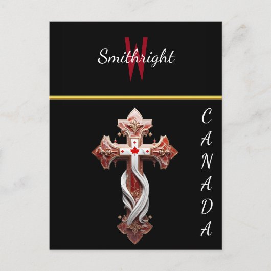 調和のとれたブレンド:デザインとクロス赤と白する ポストカード (正面)