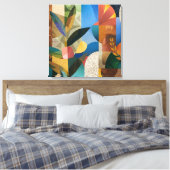 調和のとれた構成:オーガニック形状と色 キャンバスプリント (インサイチュ (寝室))