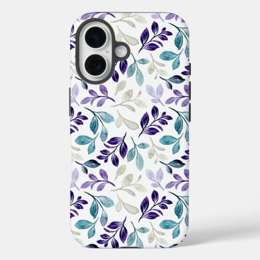  調和のとれた水彩の葉のデザイン  Case-Mate iPhoneケース (裏面)