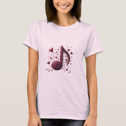 調和のとれた注意：リズムを受け入れる Tシャツ (正面)