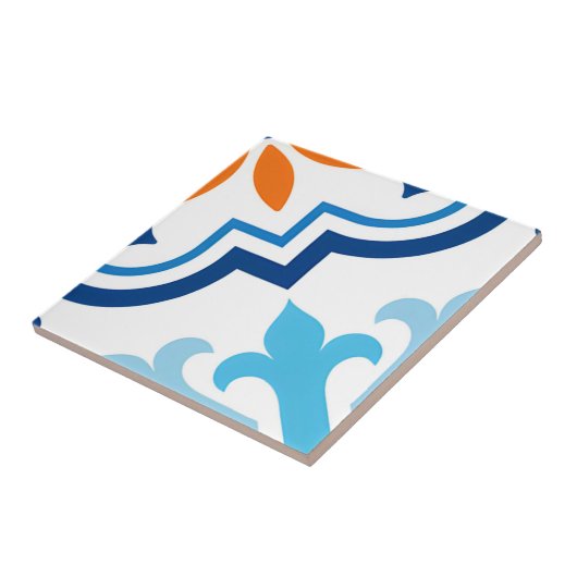 調和のとれた緑と黄色のトーンタイル タイル (側面)