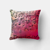 調和のとれた色合い：トレンド音楽 – インスパイアファッション クッション (裏面)