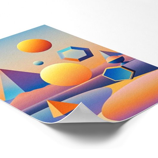 調和のとれた質感、グラデーションのブレンド ポスター (角)