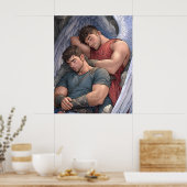 調和の翼 – 男らし男性妖精のポスター ポスター (キッチン)