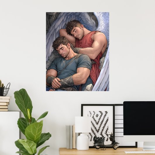 調和の翼 – 男らし男性妖精のポスター ポスター (ホームオフィス)