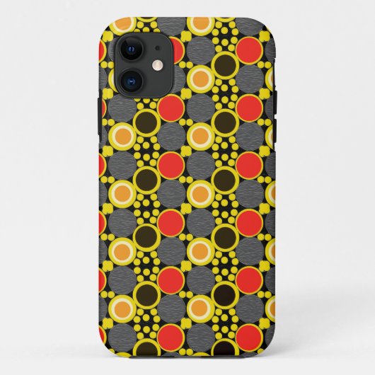 調和の色合い:赤、茶色、黄色の円 Case-Mate iPhoneケース (裏面)