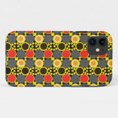 調和の色合い:赤、茶色、黄色の円 Case-Mate iPhoneケース (裏面(横))