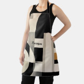 調和の色合い： Bとwの抽象芸術合成 エプロン (インサイチュ)