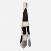 調和の色合い： Bとwの抽象芸術合成 ネクタイ (正面)