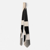 調和の色合い： Bとwの抽象芸術合成 ネクタイ (裏面)