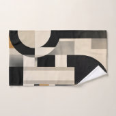 調和の色合い: Bとwの抽象芸術合成 バスタオルセット (ハンドタオル)