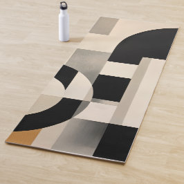 調和の色合い： Bとwの抽象芸術合成 ヨガマット