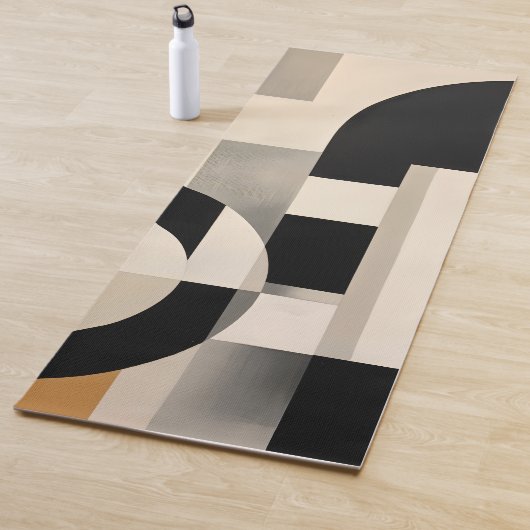 調和の色合い： Bとwの抽象芸術合成 ヨガマット (インサイチュ)