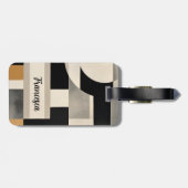 調和の色合い： Bとwの抽象芸術合成 ラゲッジタグ (裏面横)