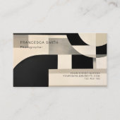 調和の色合い： Bとwの抽象芸術合成 名刺 (正面)