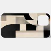 調和の色合い： Bとwの抽象芸術合成 Case-Mate iPhoneケース (裏面 (横))