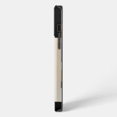 調和の色合い: Bとwの抽象芸術合成 iPhoneケース (左側面)