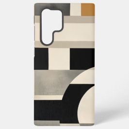 調和の色合い： Bとwの抽象芸術合成 Samsung Galaxy S22 Ultraケース