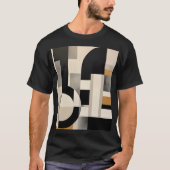 調和の色合い： Bとwの抽象芸術合成 Tシャツ (正面)