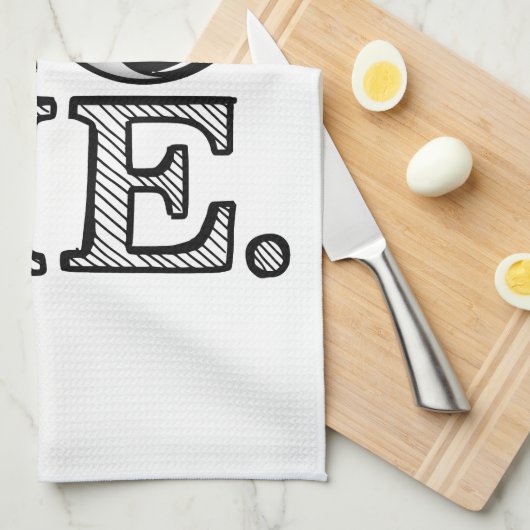 調和の陰陽の記号の家 キッチンタオル (四つ折り)