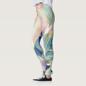 調和の黄金離れ縁熱帯鮮やか レギンス (左)