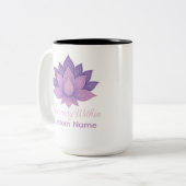 調和インロータスマンダラパーソナライズされた ツートーンマグカップ (正面左)