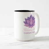 調和インロータスマンダラパーソナライズされた ツートーンマグカップ (正面右)