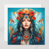 調和イン伝統-アールヌーボーデザイン 招待状 (正面/裏面)