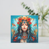 調和イン伝統-アールヌーボーデザイン 招待状 (スタンド正面)