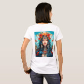 調和イン伝統-アールヌーボーデザイン Tシャツ (裏面フル)