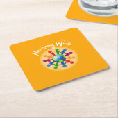 調和ウィークのカードコースター スクエアペーパーコースター (アングル)