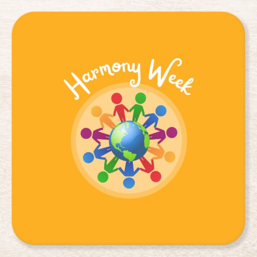 調和ウィークのカードコースター スクエアペーパーコースター (正面)