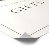 調和オリーブグリーンカードとギフトポスター ポスター (角)