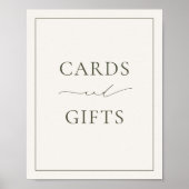 調和オリーブグリーンカードとギフトポスター ポスター (正面)
