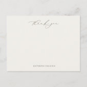 調和オリーブグリーン感謝していノートカード ポストカード (正面)