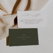 調和オリーブ結婚グリーンの贈り物のメモ エンクロージャーカード