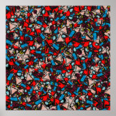 調和カオス鮮やか抽象デザイン ポスター (正面)