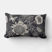 調和ガーデンモノクロ装飾用クッション ランバークッション (正面)