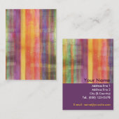調和ストライプな色の抽象美術の名刺 名刺 (正面/裏面)