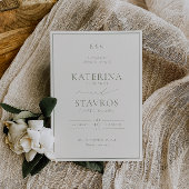 調和セージグリーン結婚式招待状 招待状