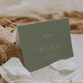 調和セージ結婚グリーンの写真 サンキューカード