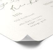 調和セージ緑のシグネチャードリンク結婚ズ ポスター (角)