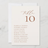 調和テラコッタ座席番号カード 招待状 (正面)